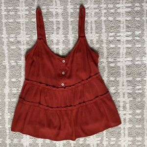 •No Boundaries• Peplum Tiered Cami